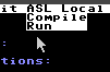 ASL menu screenshot