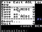 File menu screenshot